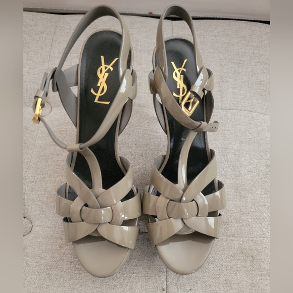 Ysl Tribute Platform Sandals - Picture 1 of 4